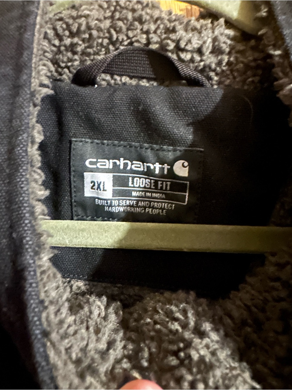 Carhartt Men's Black Work Vest with Sherpa Collar - Picture 2 of 2